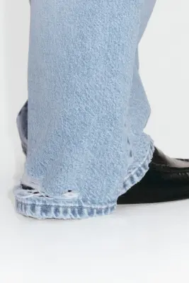 Wide Regular Jeans - Bleu denim clair — photo 2