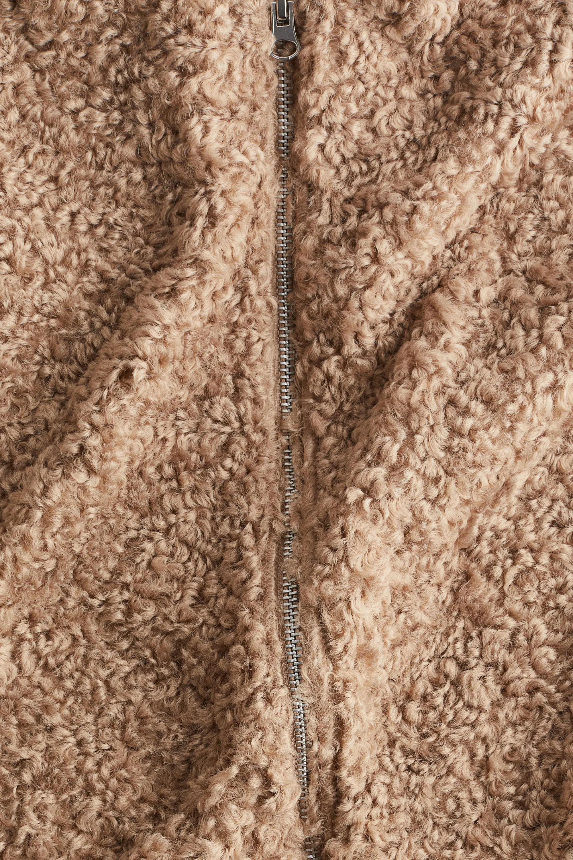 Veste oversize en tissu Teddy bear - Beige