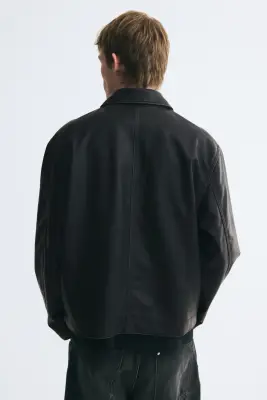 Veste avec col - Noir — photo 4
