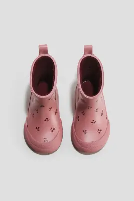 Bottes en caoutchouc - Rose ancien foncé/cerises — photo 1