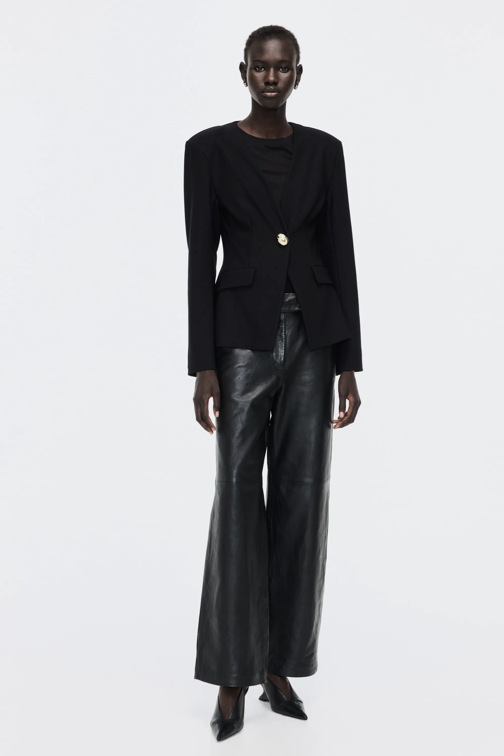 Blazer sans col - Noir