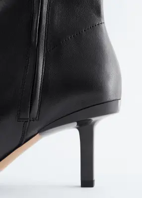 Bottines en cuir extensible - Cuir noir — photo 3