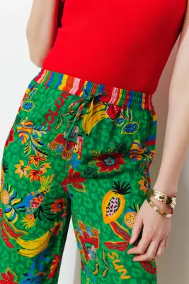 Pantalon large imprimée Femme — photo 5
