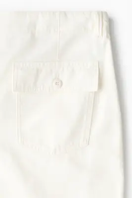 Pantalon Relaxed Fit en twill - Blanc — photo 4
