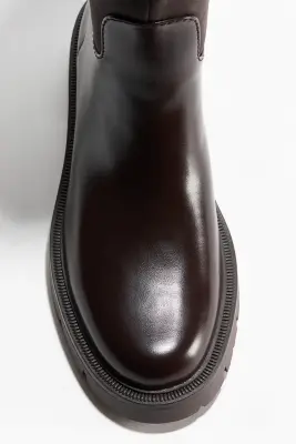 Bottes de hauteur genou - Marron foncé — photo 2