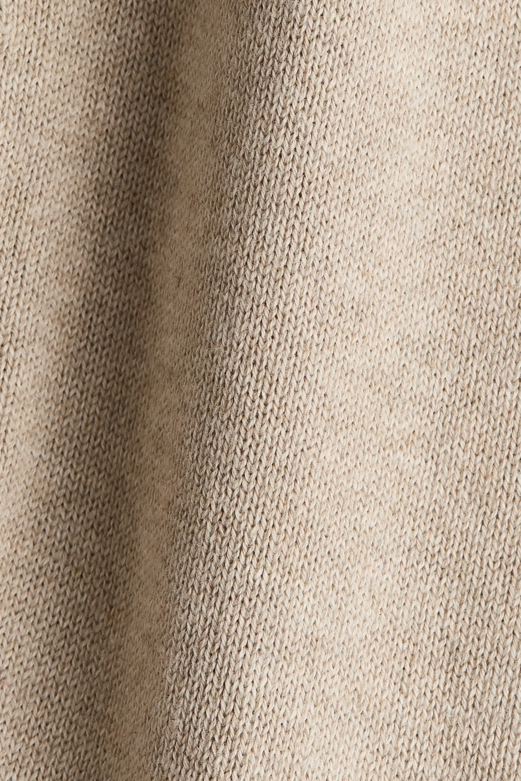 Pantalon jogger en maille fine de coton - Beige clair