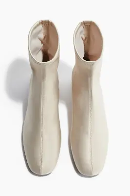 Bottines chaussettes - Crème — photo 2
