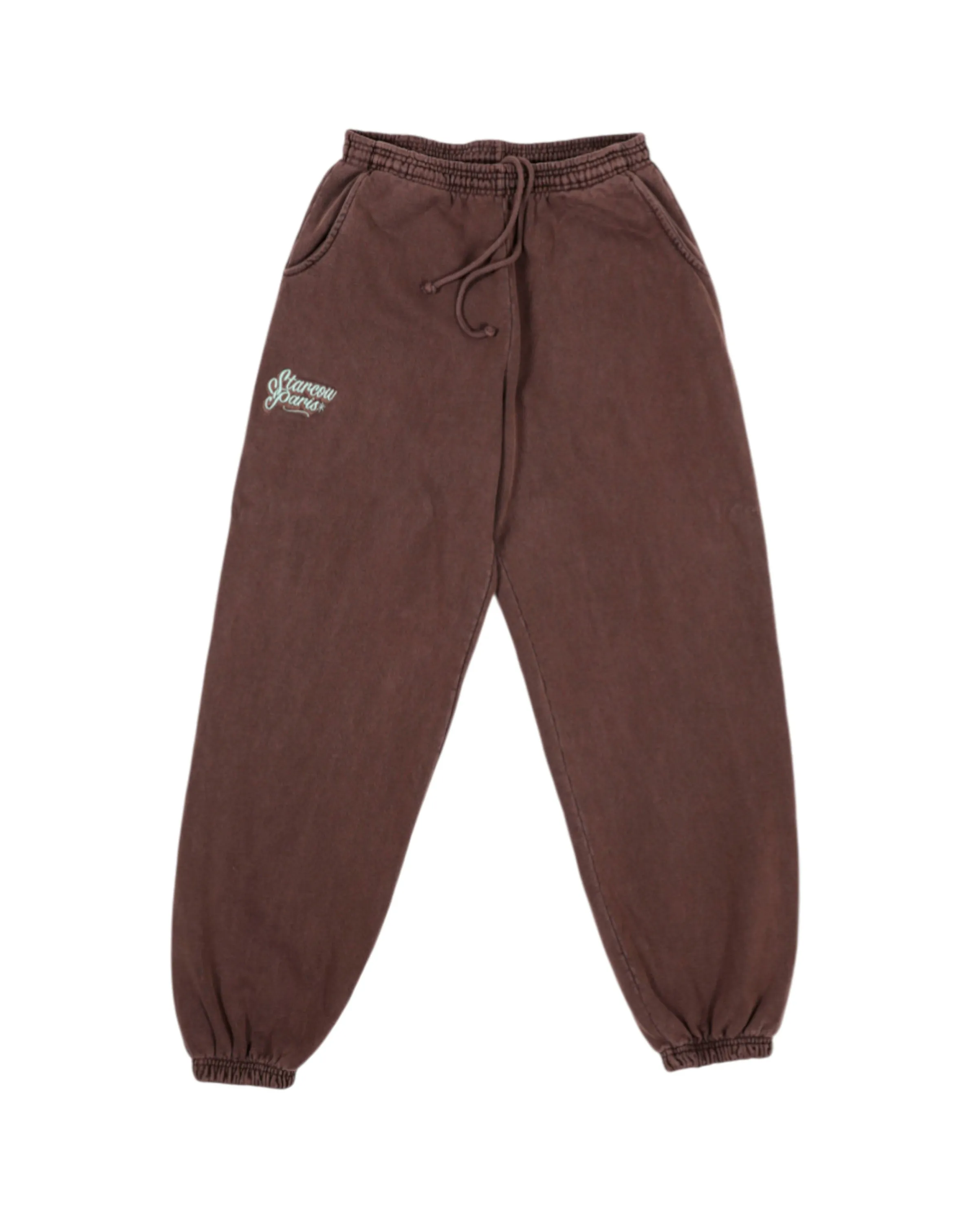 x With Vivid Color Fleece jogg Pant Dark Brown