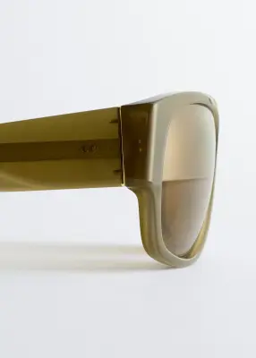 Lunettes de soleil à monture ovale - Vert — photo 2