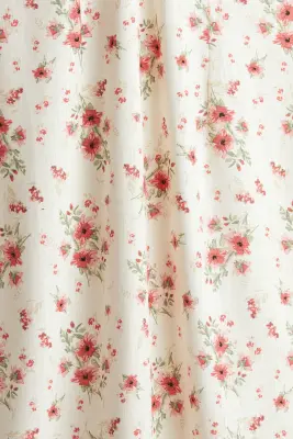 Robe maxi avec détail à nouer - Blanc/fleuri