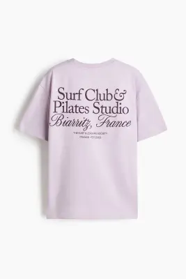 T-shirt oversize - Violet clair/Surf — photo 4