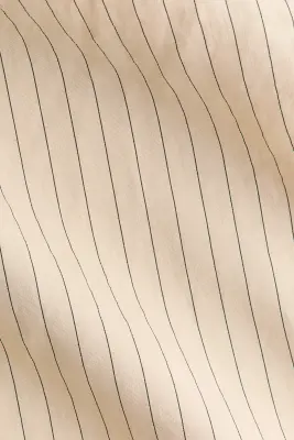 Pantalon barrel en modal mélangé - Beige clair/rayé — photo 4