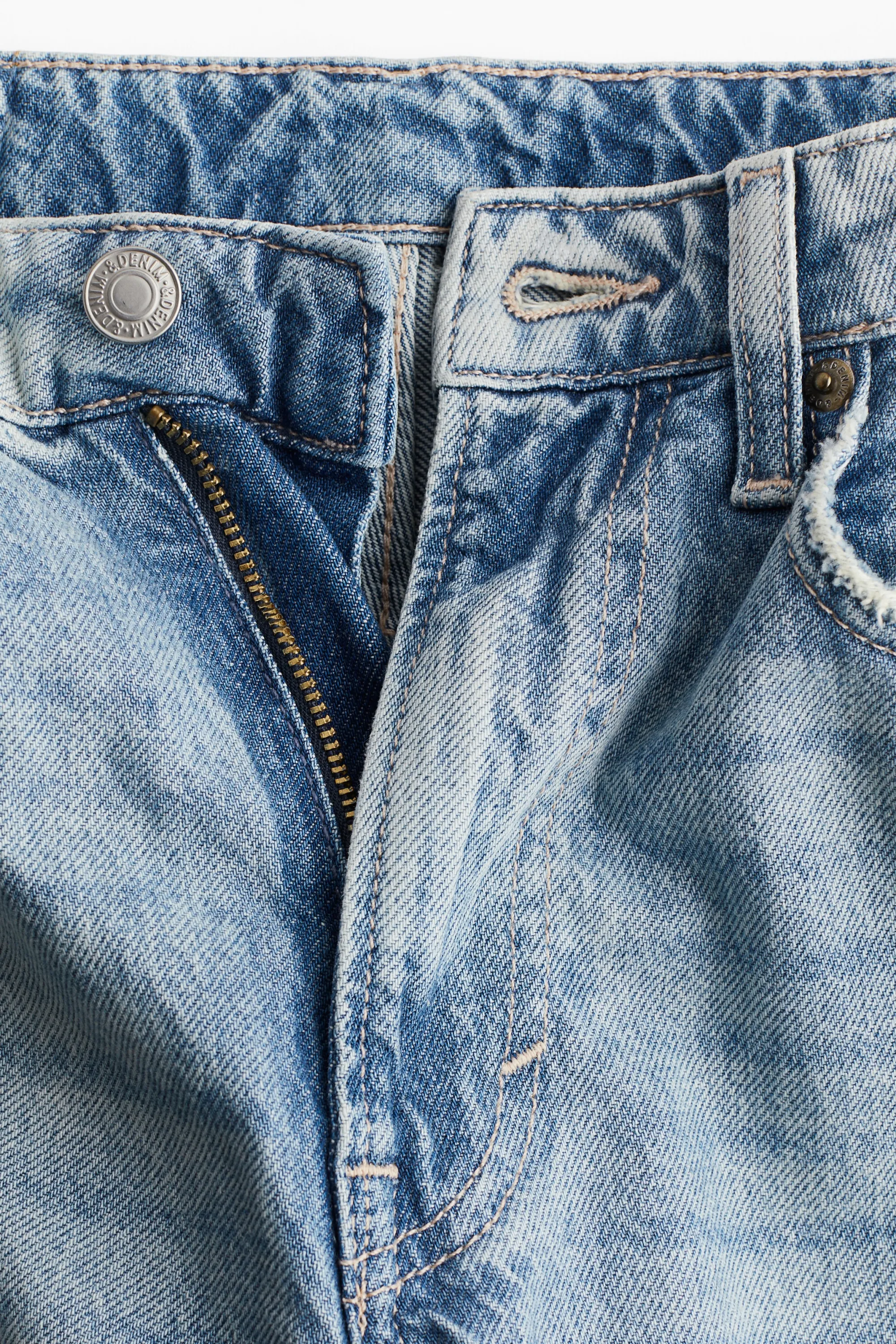 Straight High Jeans - Bleu denim clair