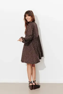 Robe courte à pois Femme — photo 4