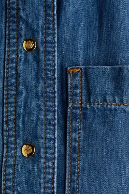 MAMA Robe Before & After en denim - Bleu denim — photo 4