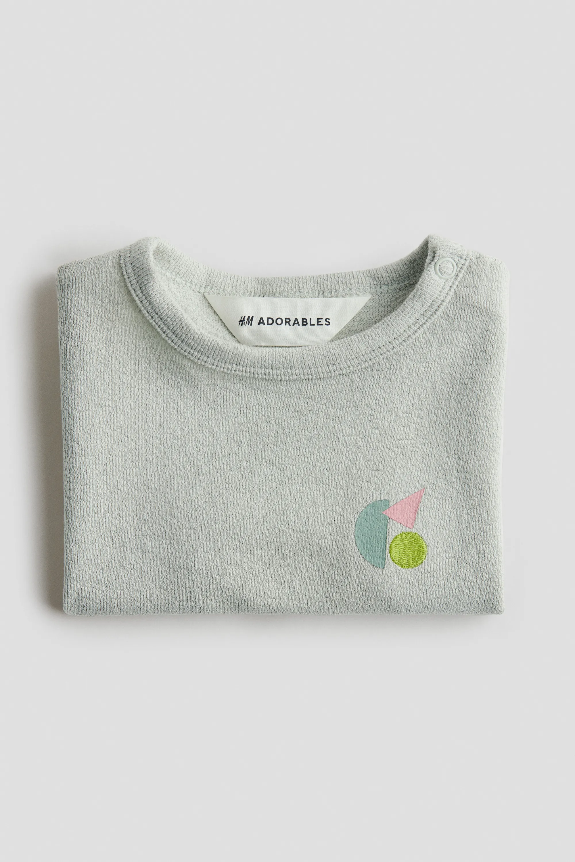 T-shirt en coton éponge - Vert kaki clair