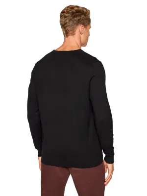 LYLE & SCOTT PULL COL V Noir — photo 4