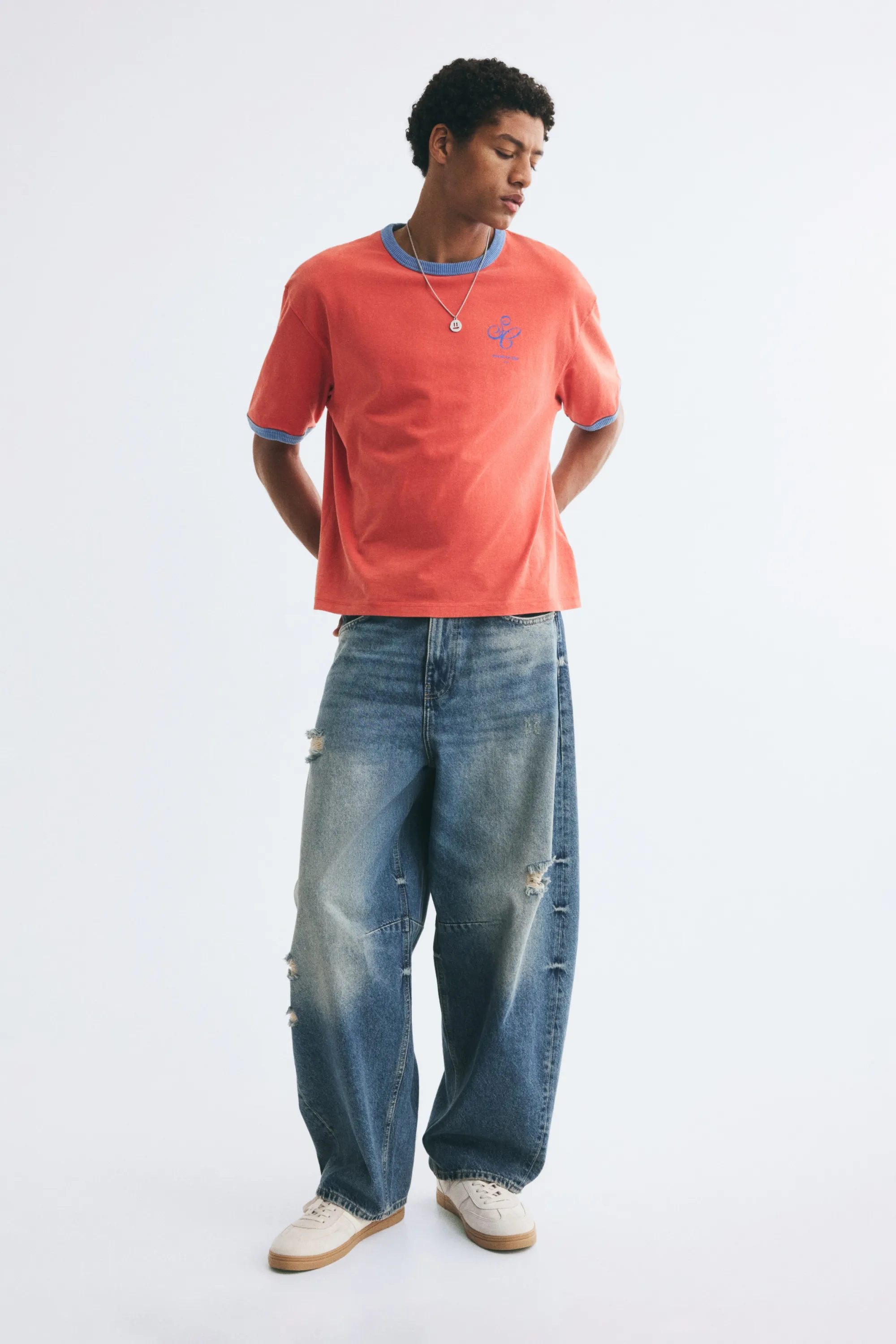 T-shirt Relaxed Fit avec motifs imprimés - Rouge/Sports Club