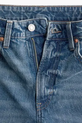 Slim Straight High Jeans - Bleu denim — photo 1