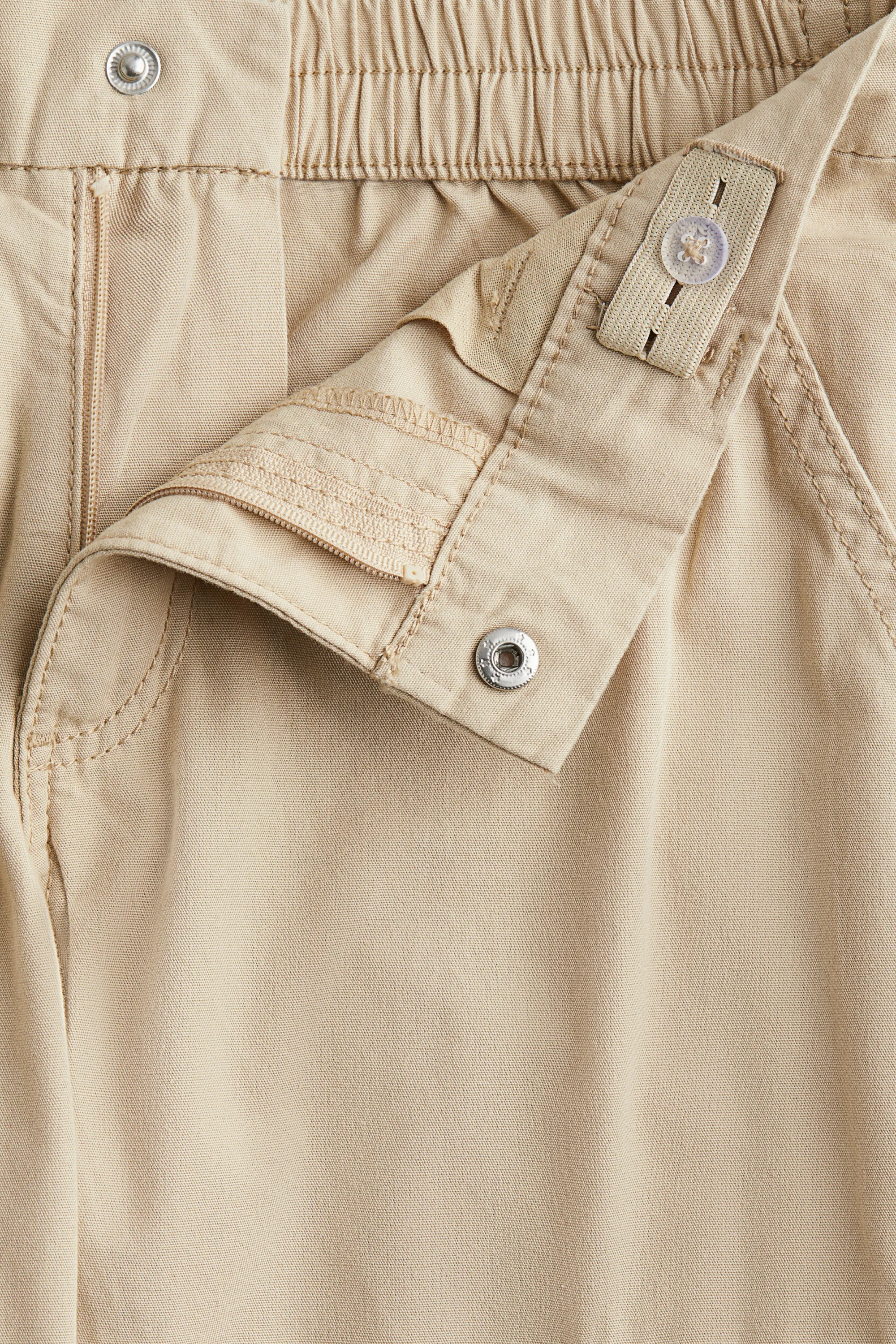 Pantalon cargo large - Beige clair