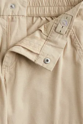 Pantalon cargo large - Beige clair — photo 1