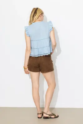 Blouse volantée Femme — photo 4