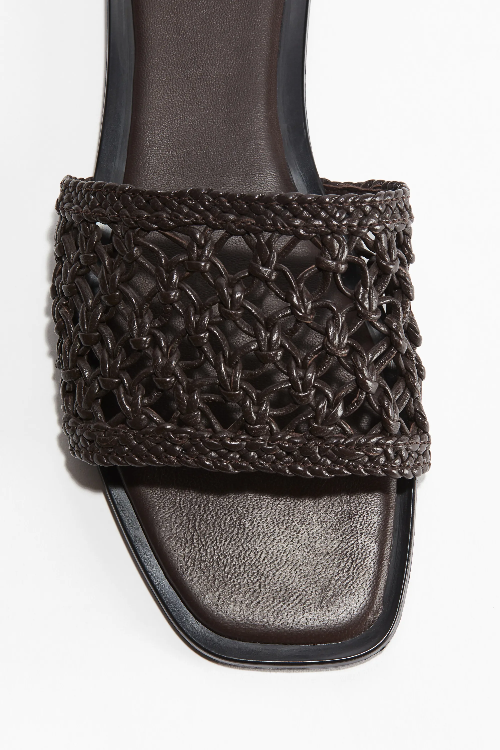 Sandales en cuir - Marron foncé