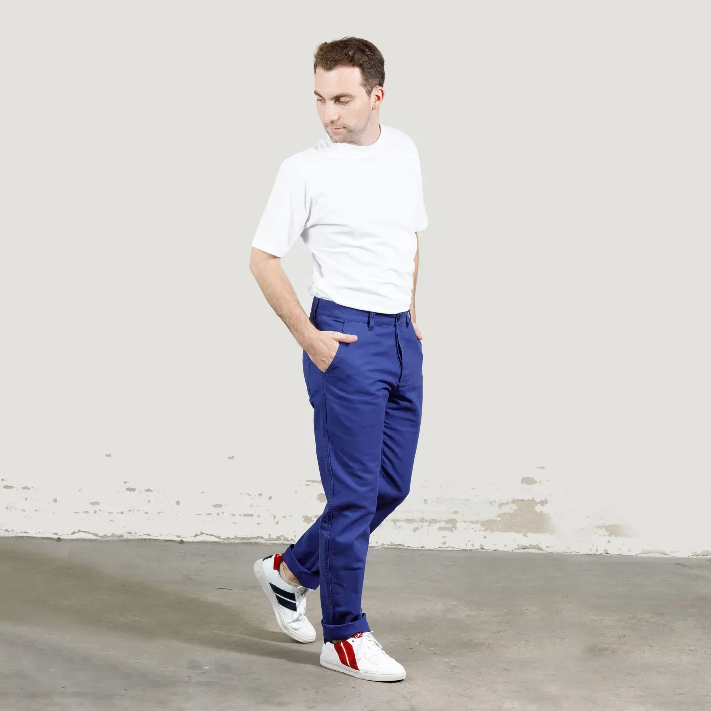 Pantalon à pinces en croisé coton bio 1G/264 - Hydrone