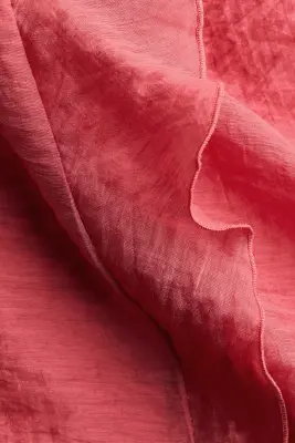 Blouse volantée avec col cravate - Rose — photo 3