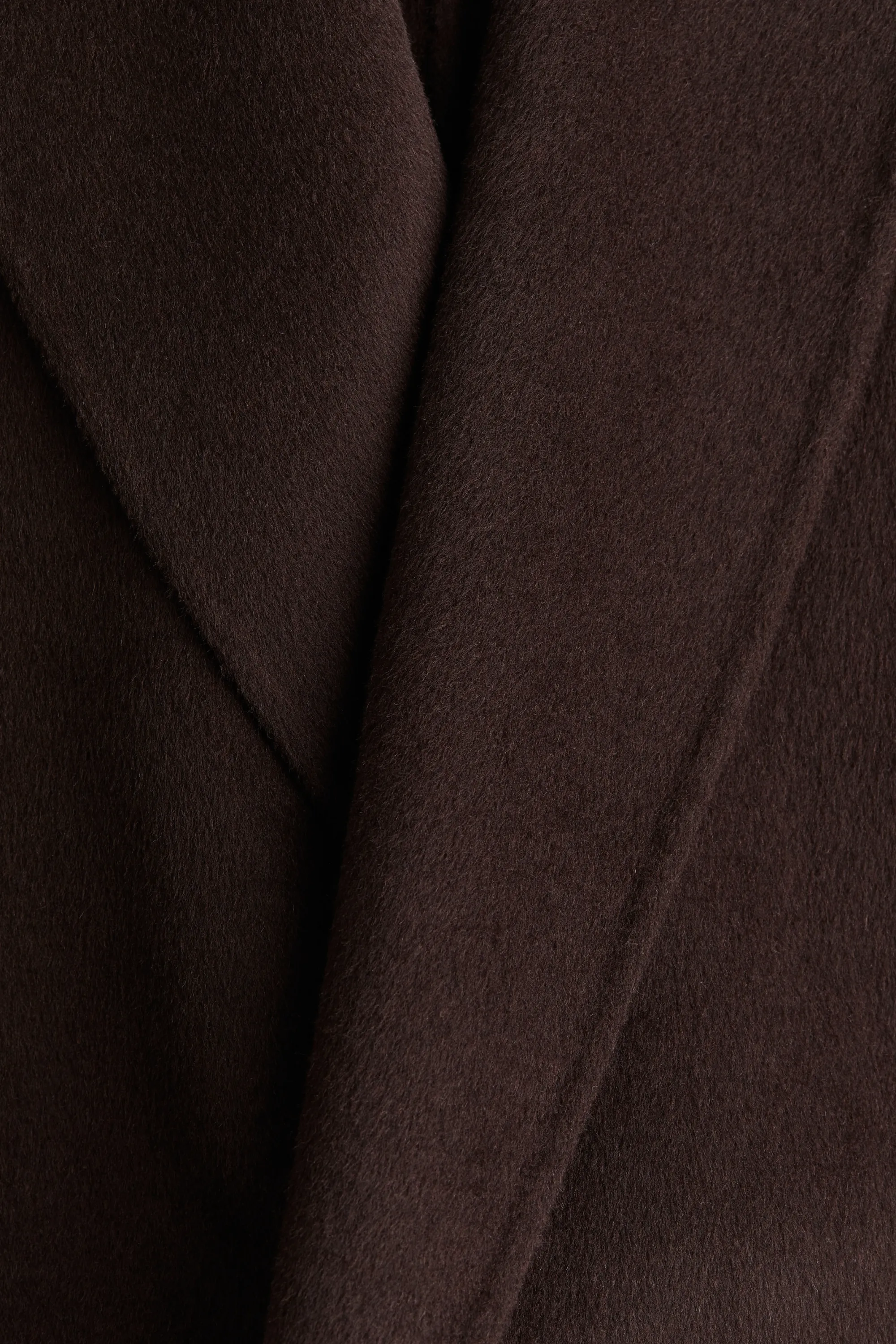 Manteau fait main en laine mélangée - Marron foncé