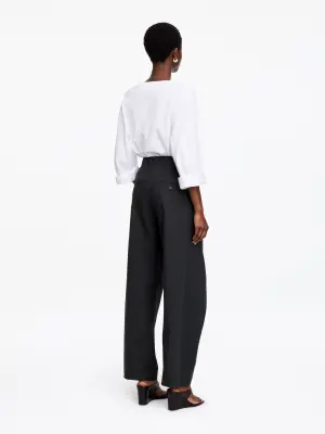 Pantalon jambes barrel - Noir — photo 2