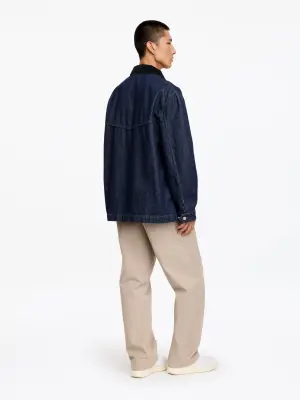 Veste style cheminot en jean - Bleu foncé — photo 2