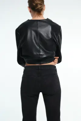 Skinny Regular Waist Jeans - Noir denim — photo 3