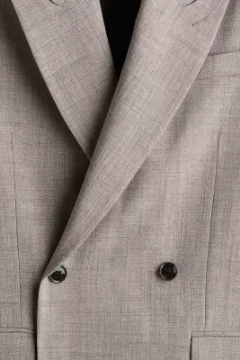 Veste Relaxed Fit à fermeture croisée - Beige — photo 2