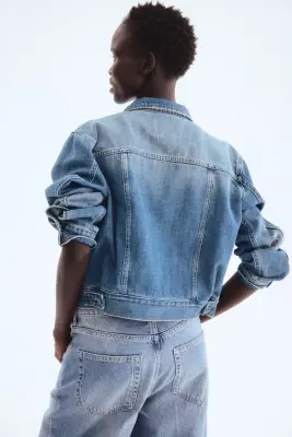 Veste en denim - Bleu denim délavé — photo 4