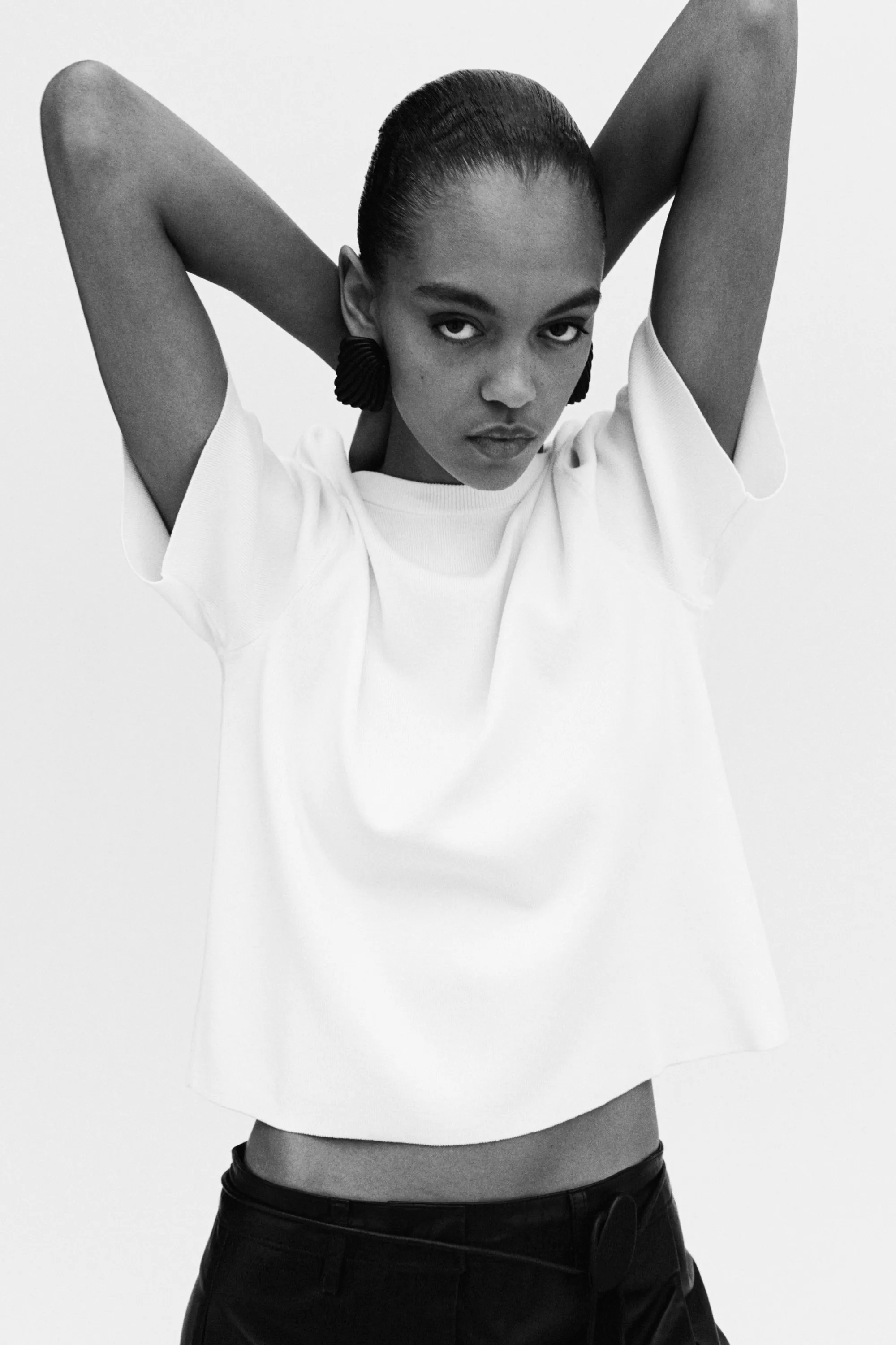 T-shirt en maille - Blanc