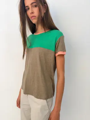 Patched Linen Short-Sleeve — photo 1