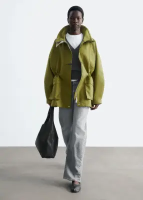 Veste oversize utilitaire - Vert — photo 3
