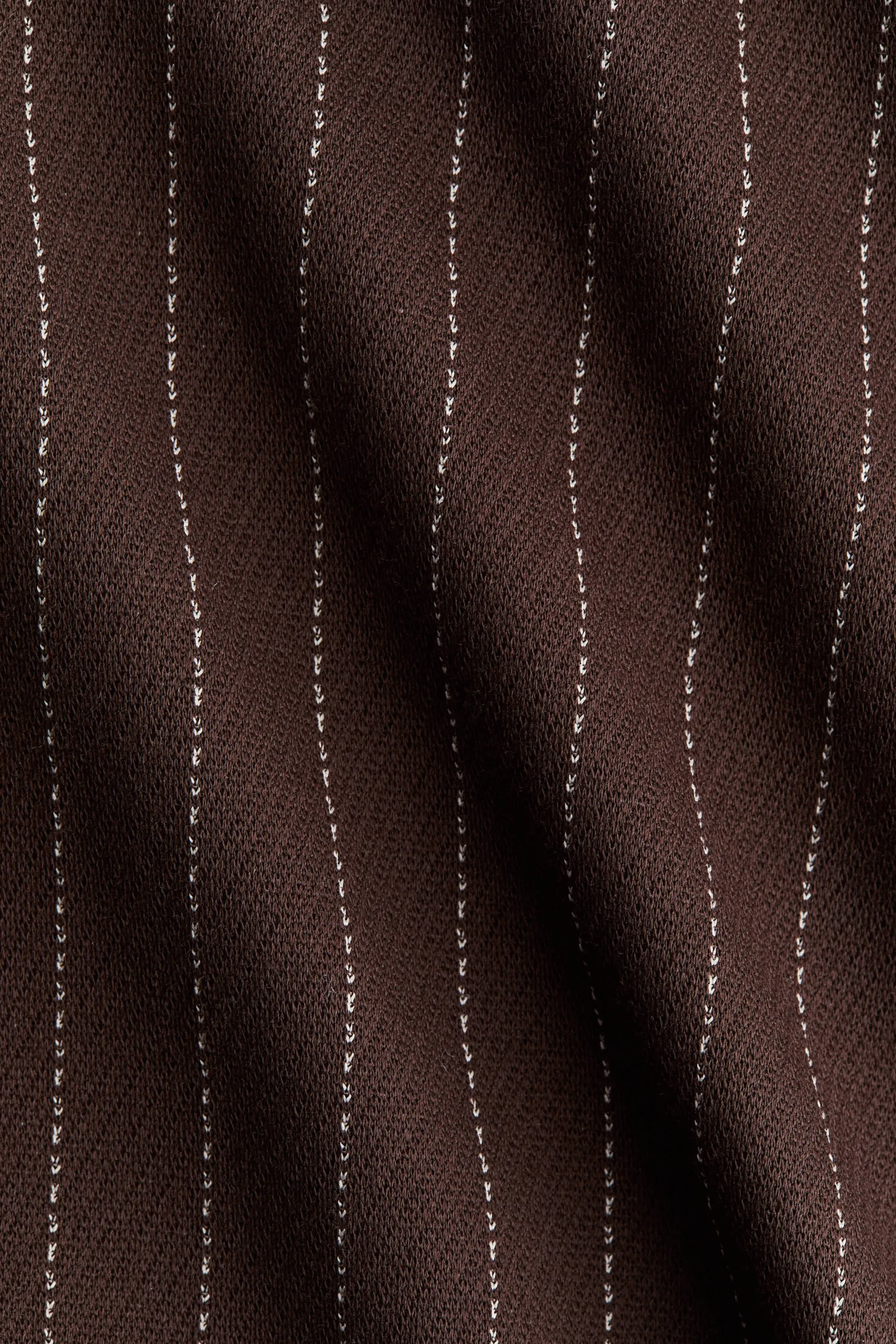 Pantalon droit - Dark brown/Pinstriped