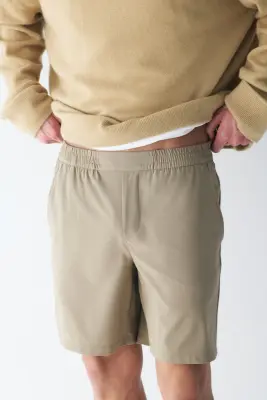 Short Four-way Stretch Regular Fit - Vert kaki — photo 4