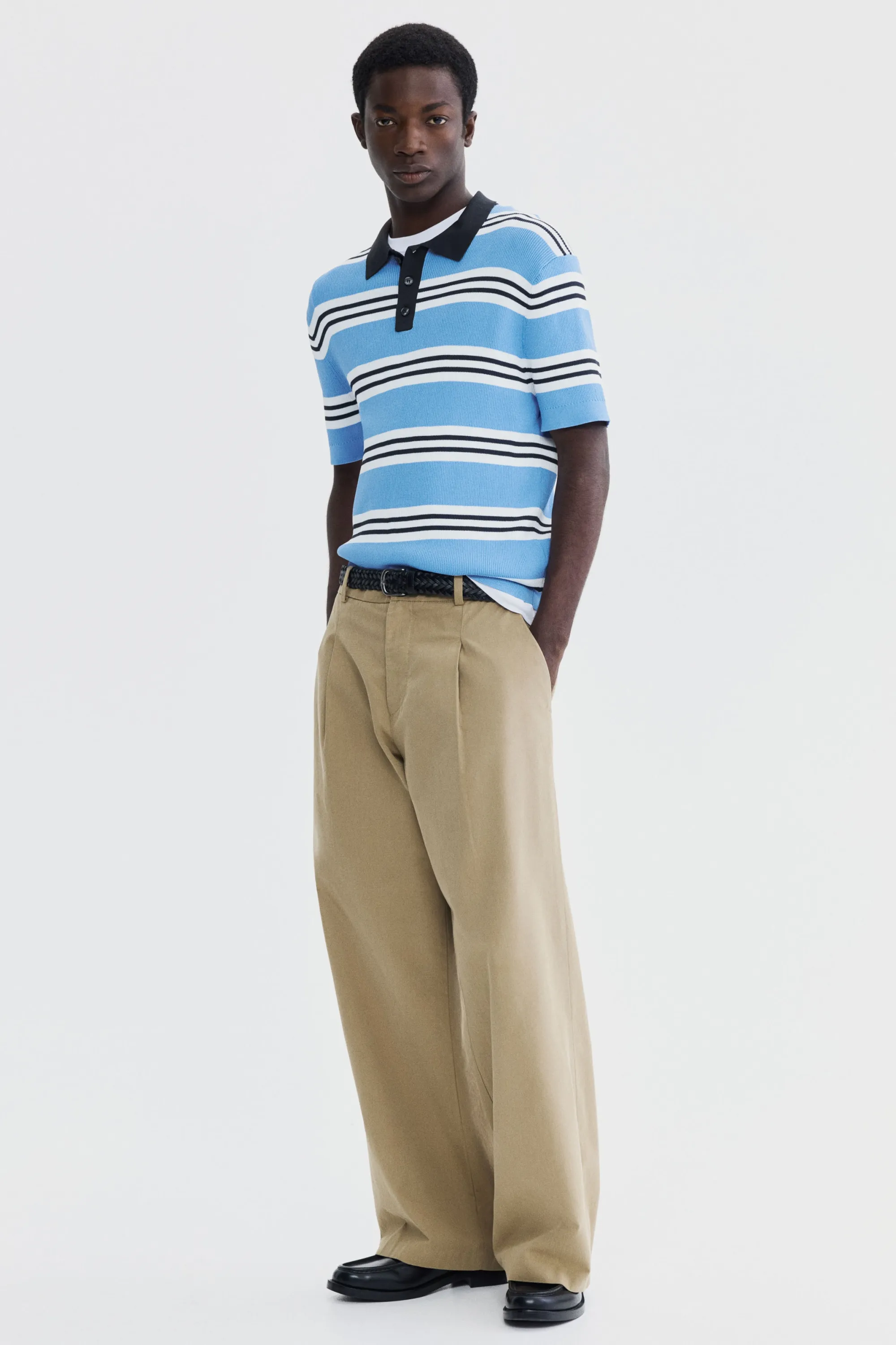 Regular Fit Polo shirt - Bleu/rayé