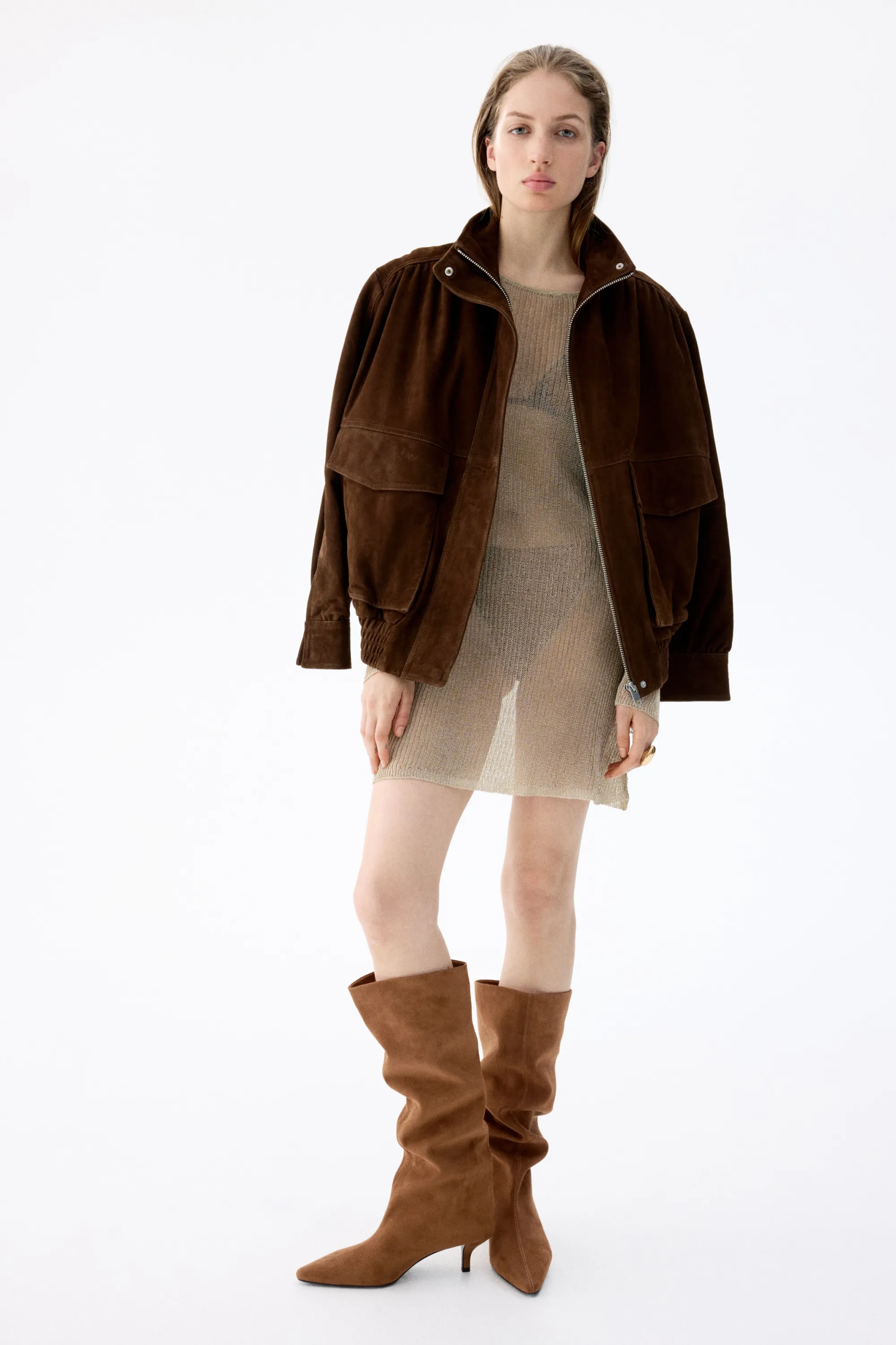Bottes de hauteur genou - Marron