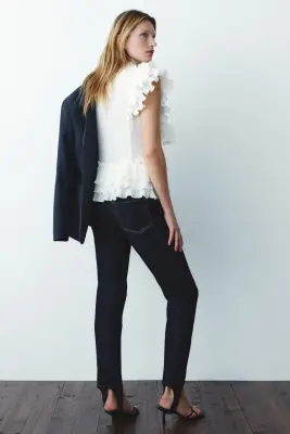 Jean fuseau - Bleu denim foncé — photo 2