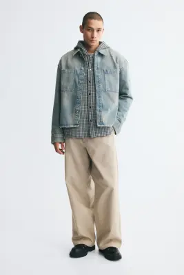 Surchemise Relaxed Fit en denim - Bleu denim clair — photo 2