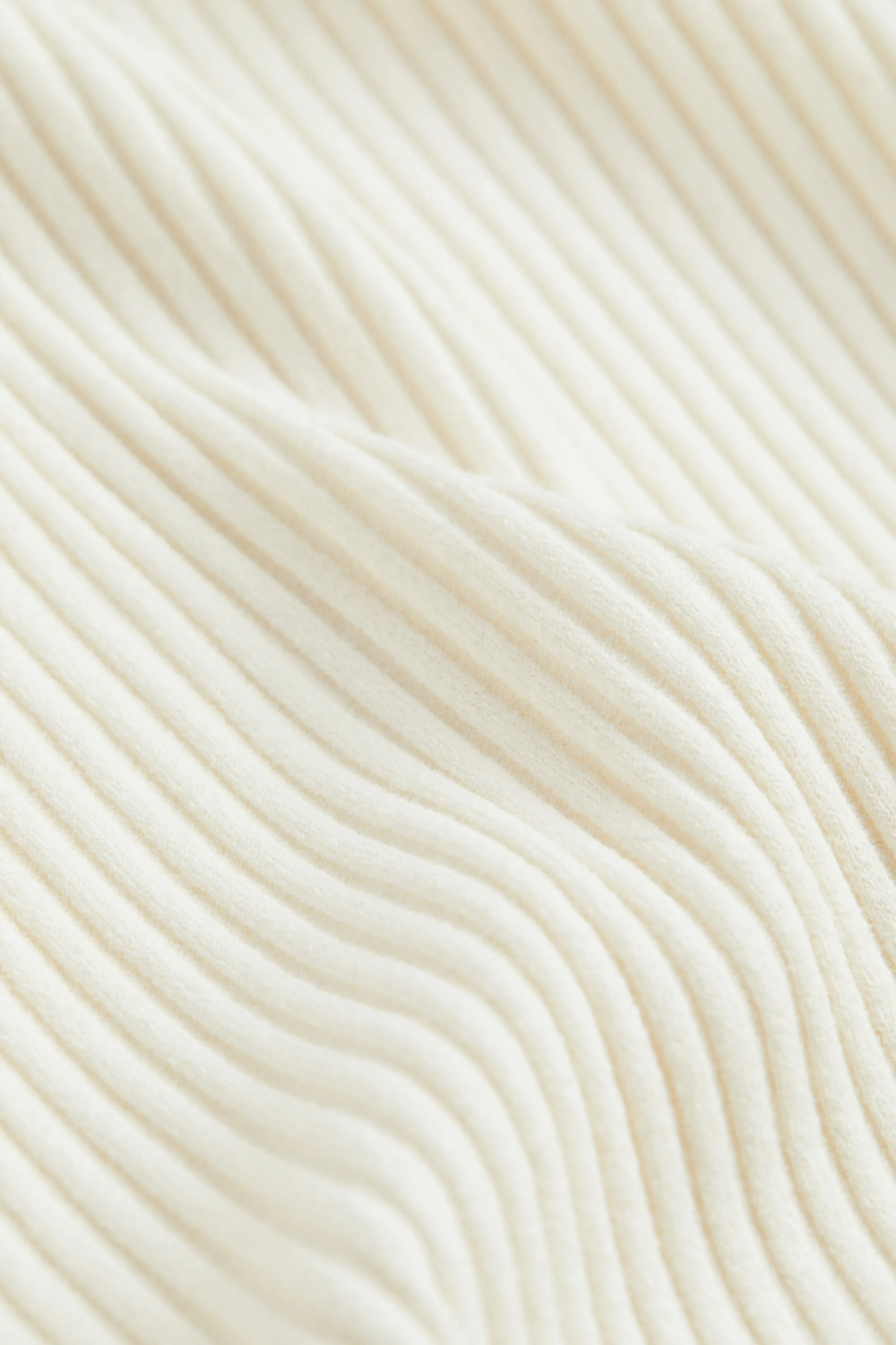 Top côtelé - Crème