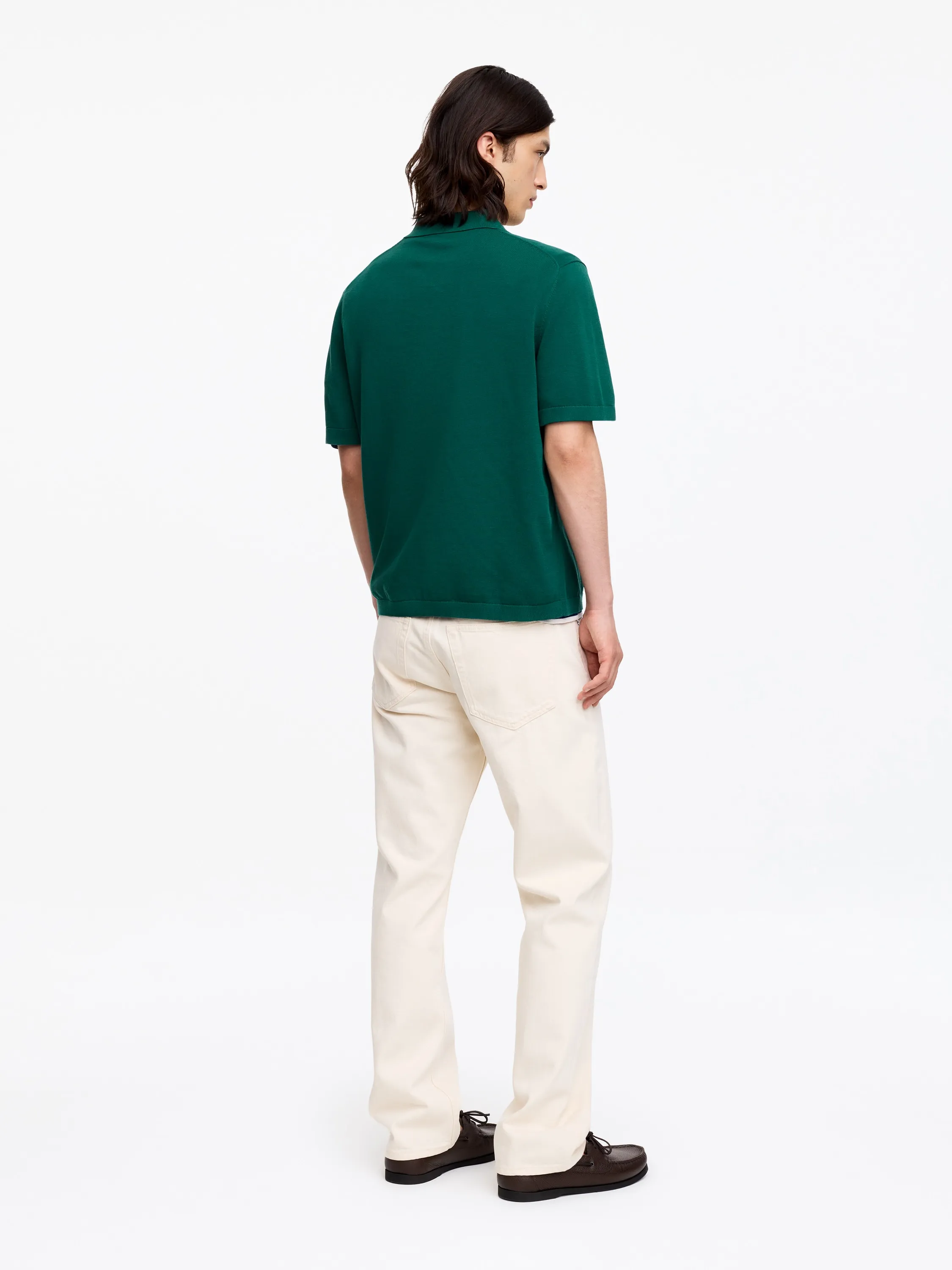 Polo en maille fine - Vert vif