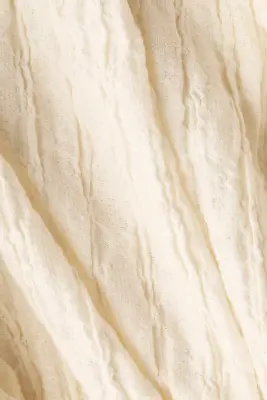 Blouse texturée avec base à effet boule - Crème — photo 3