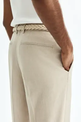 Pantalon de costume Slim Fit - Beige clair — photo 2