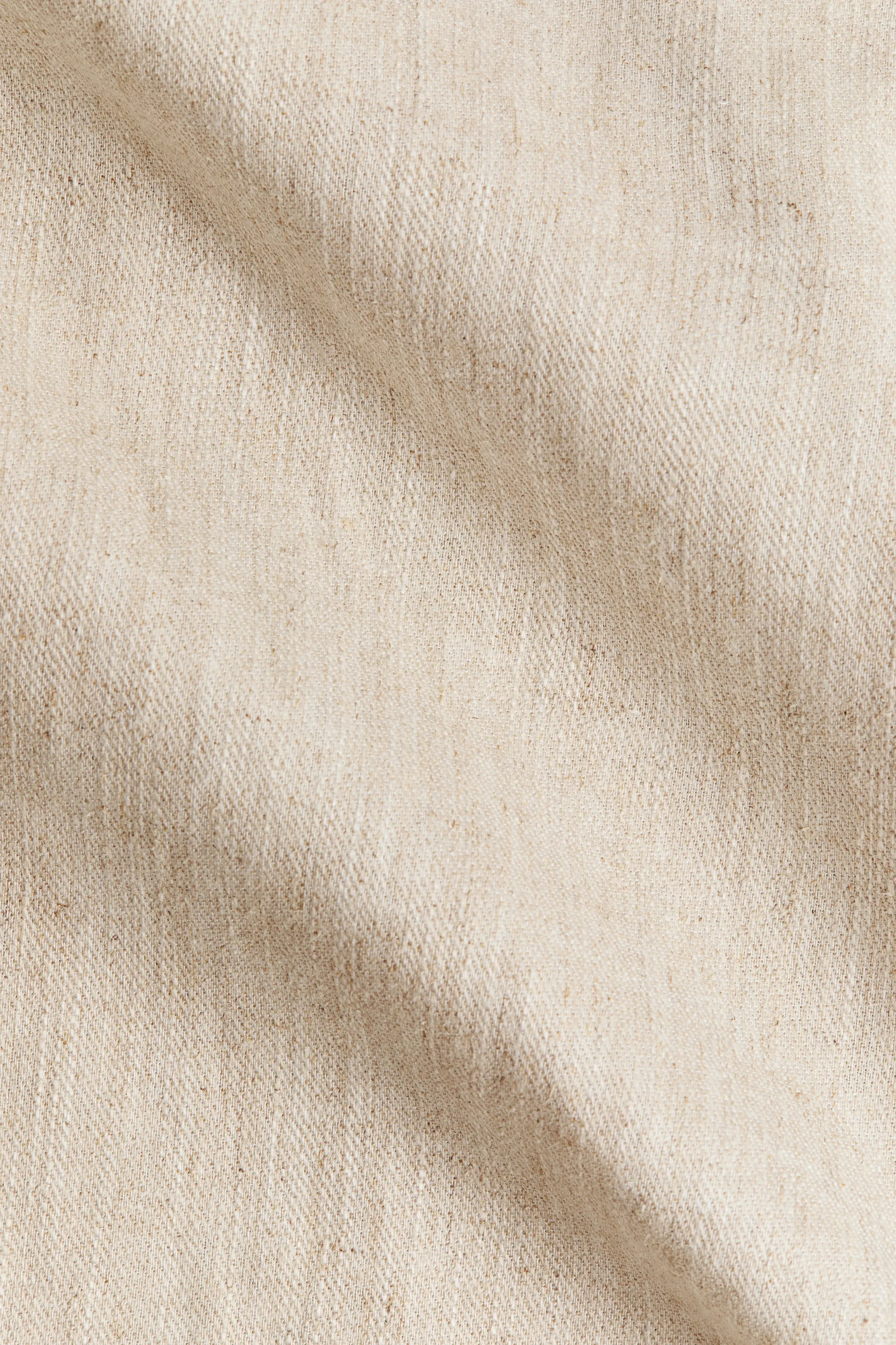 MAMA Top croisé en lin mélangé - Beige clair