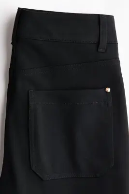 Pantalon évasé en twill - Noir — photo 4